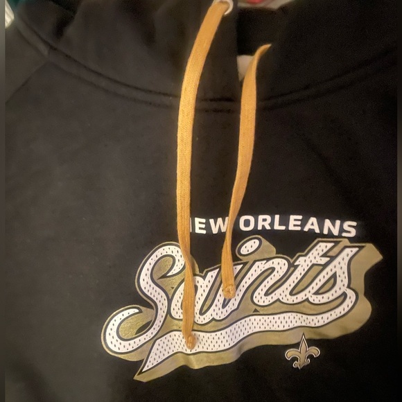 Fanatics New Orleans Saints Women’s 3XLg Raglan Pullover Sporty Oversized Hoodie - Picture 7 of 11